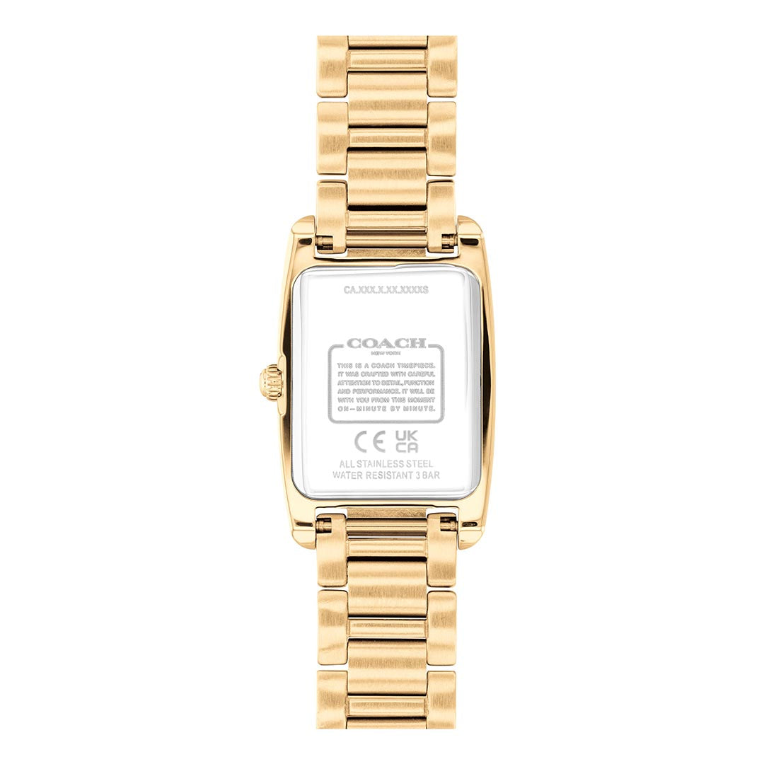 كوتش ساعة نسائية بحركة كوارتز بميناء ذهبي COH-0155