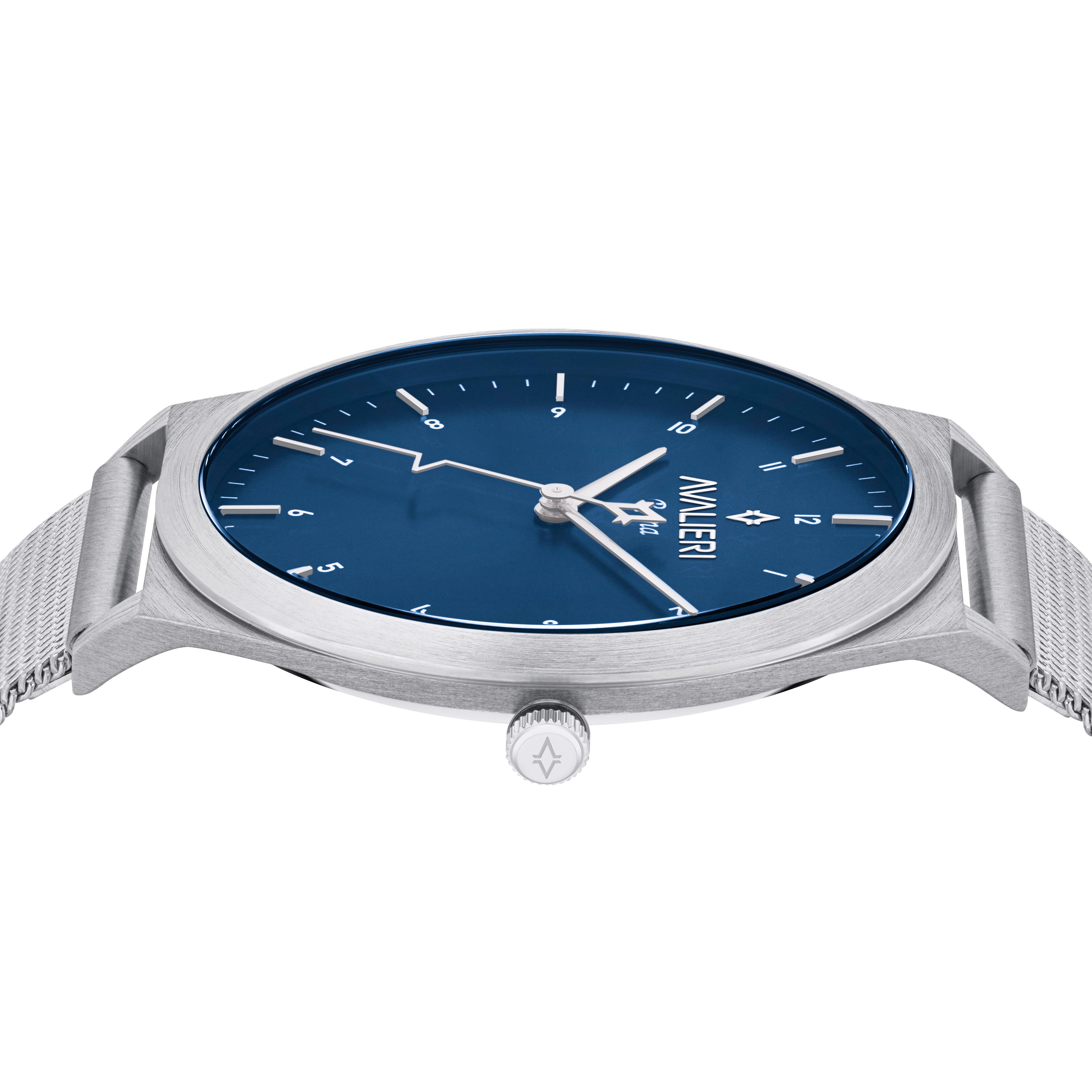 Avalieri Men's Quartz Watch with Blue Dial - AV-2609B