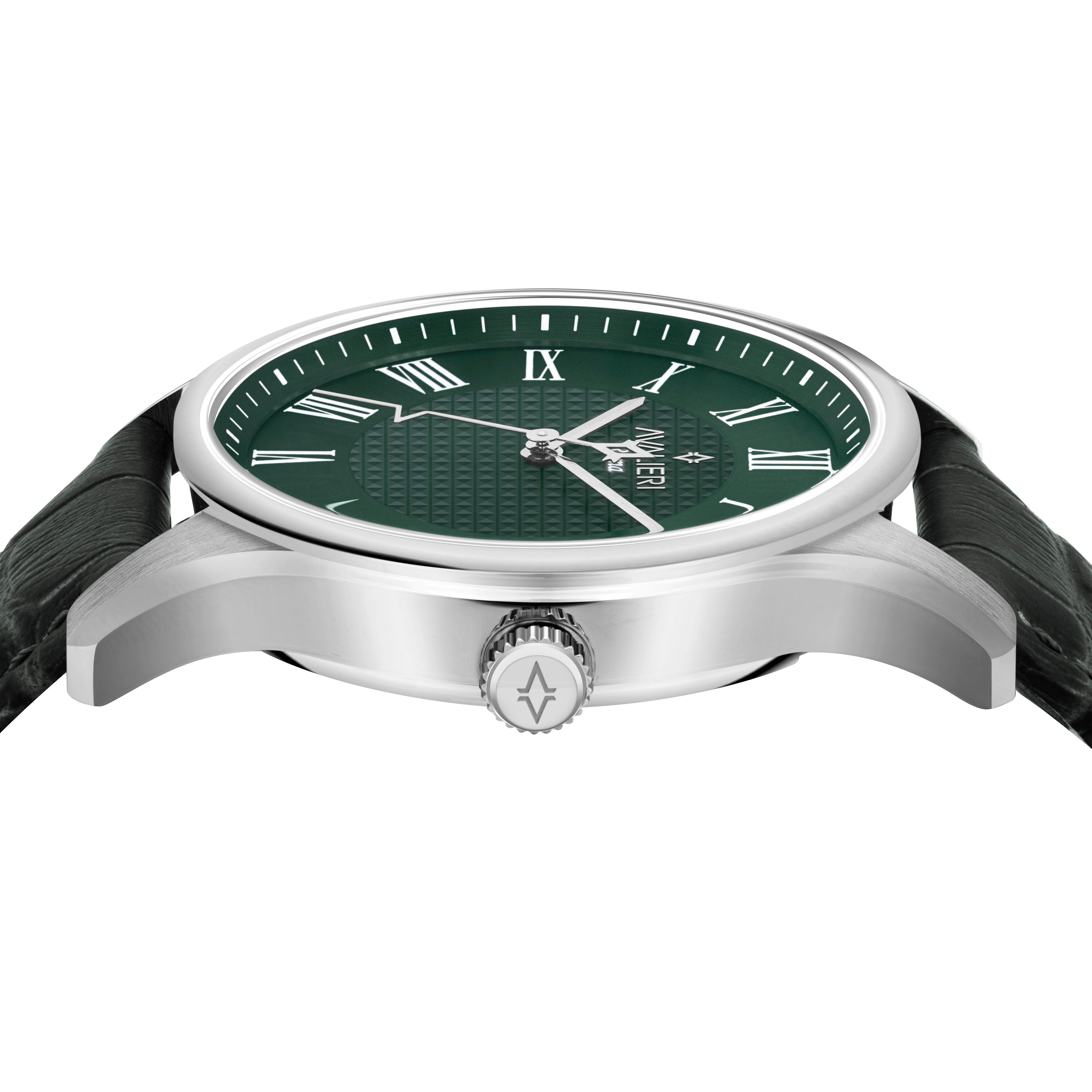 Avalieri Men's Quartz Green Dial Watch - AV-2619B