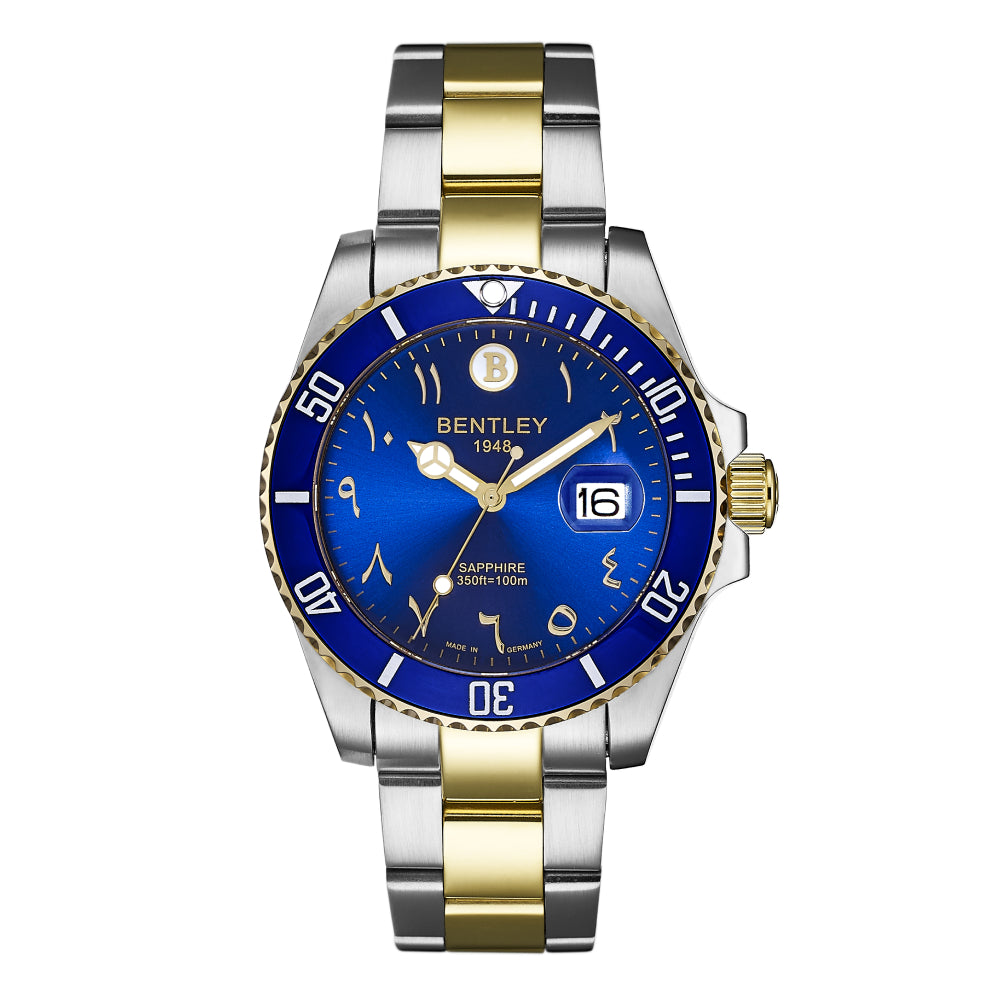 Bentley Men's Quartz Blue Dial Watch - BEN-0002