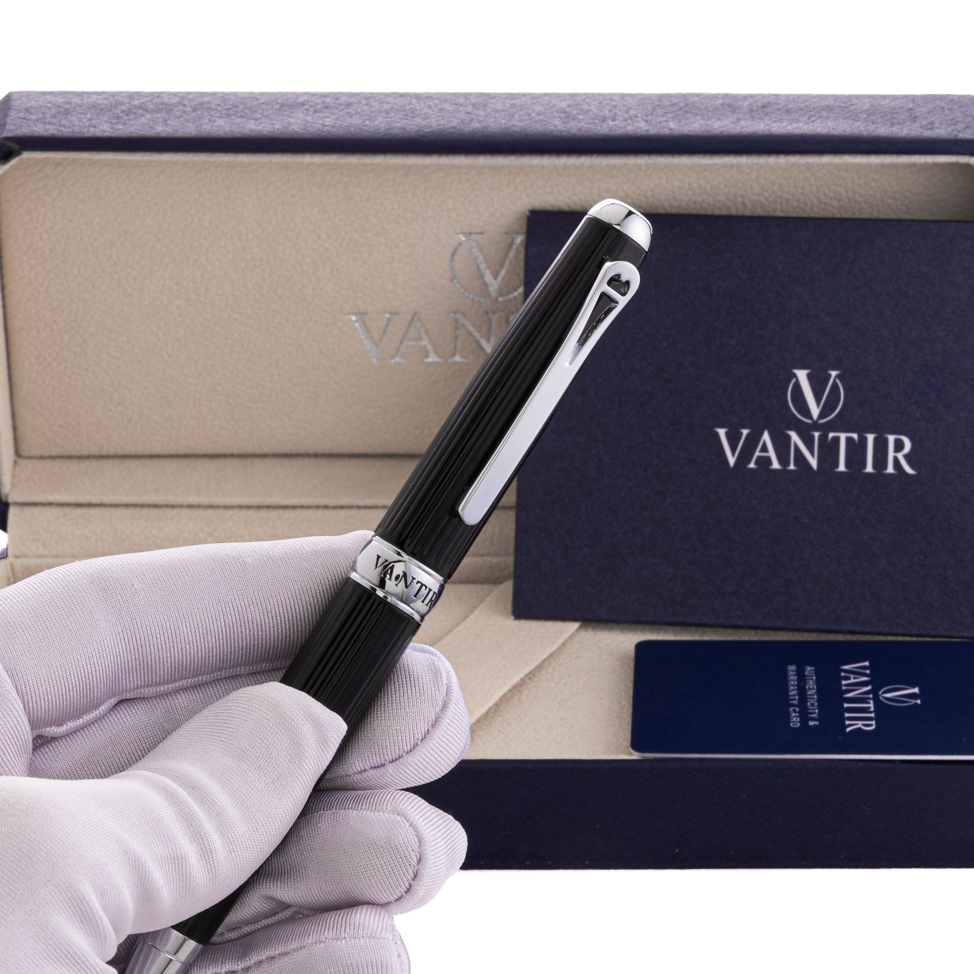 فانتير قلم كلاسيك اسود كامل بتصميم كستومر VNTPEN-0010
