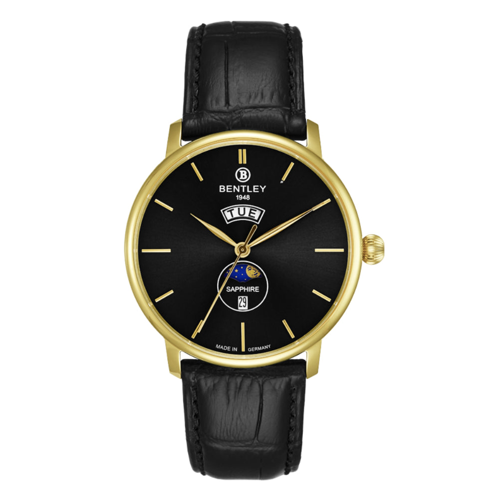Bentley Men's Quartz Black Dial Watch - BEN-0062
