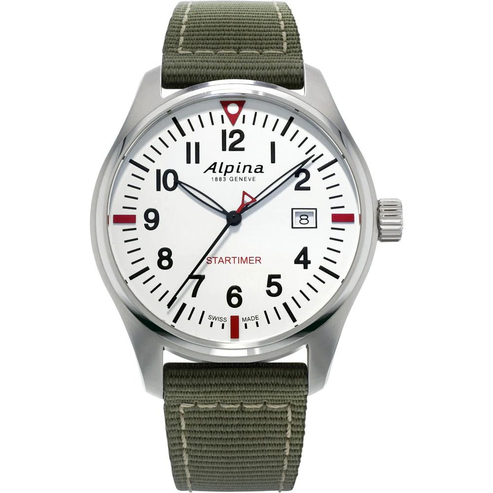 Alpina Men's Quartz Watch White Dial - ALP-0025