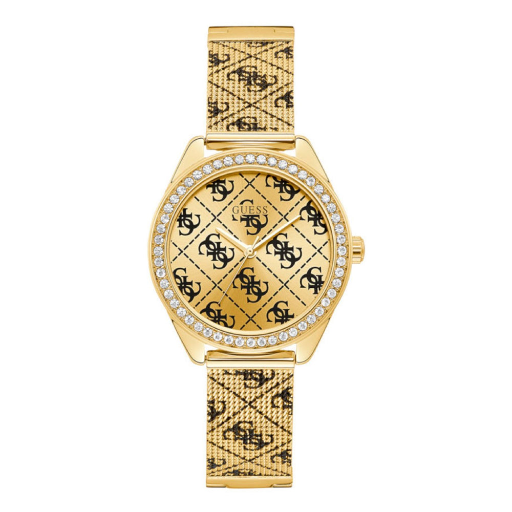 Guess Women's Quartz Watch, Gold Dial - GW-0187