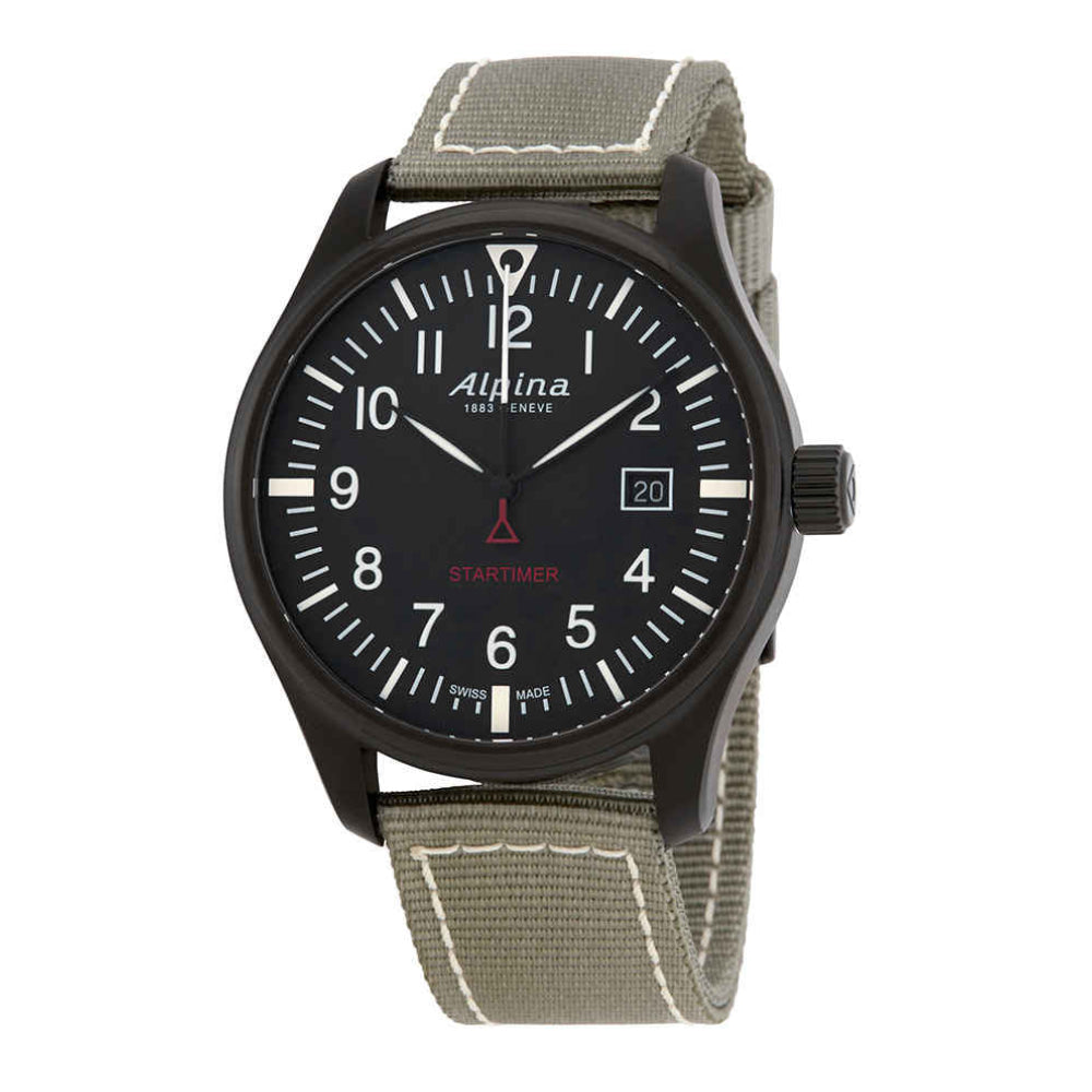 Alpina Men's Quartz Black Dial Watch - ALP-0033