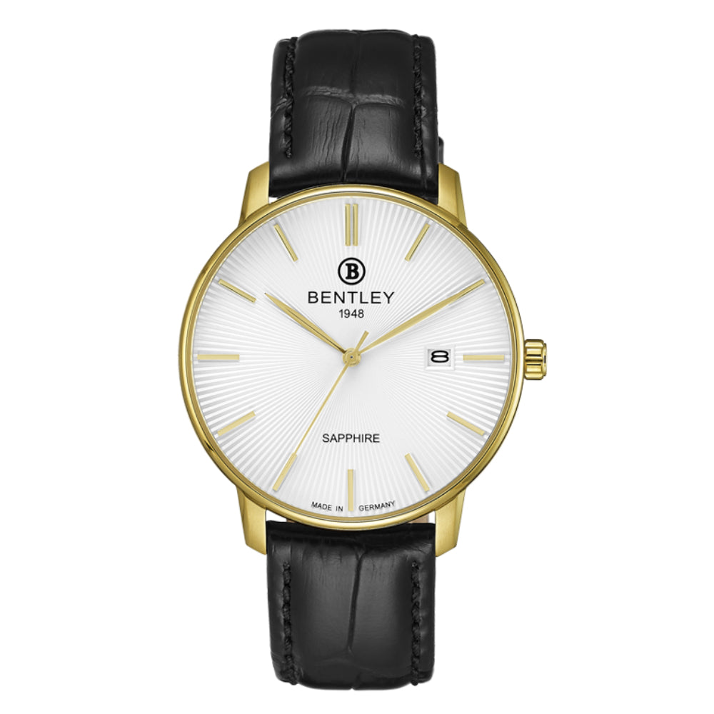 Bentley Men's Quartz White Dial Watch - BEN-0050