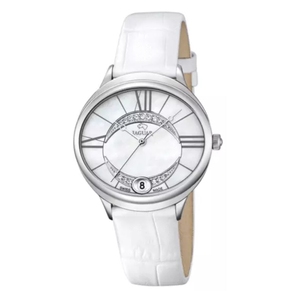 Jaguar Women's Quartz White Dial Watch - J800/1