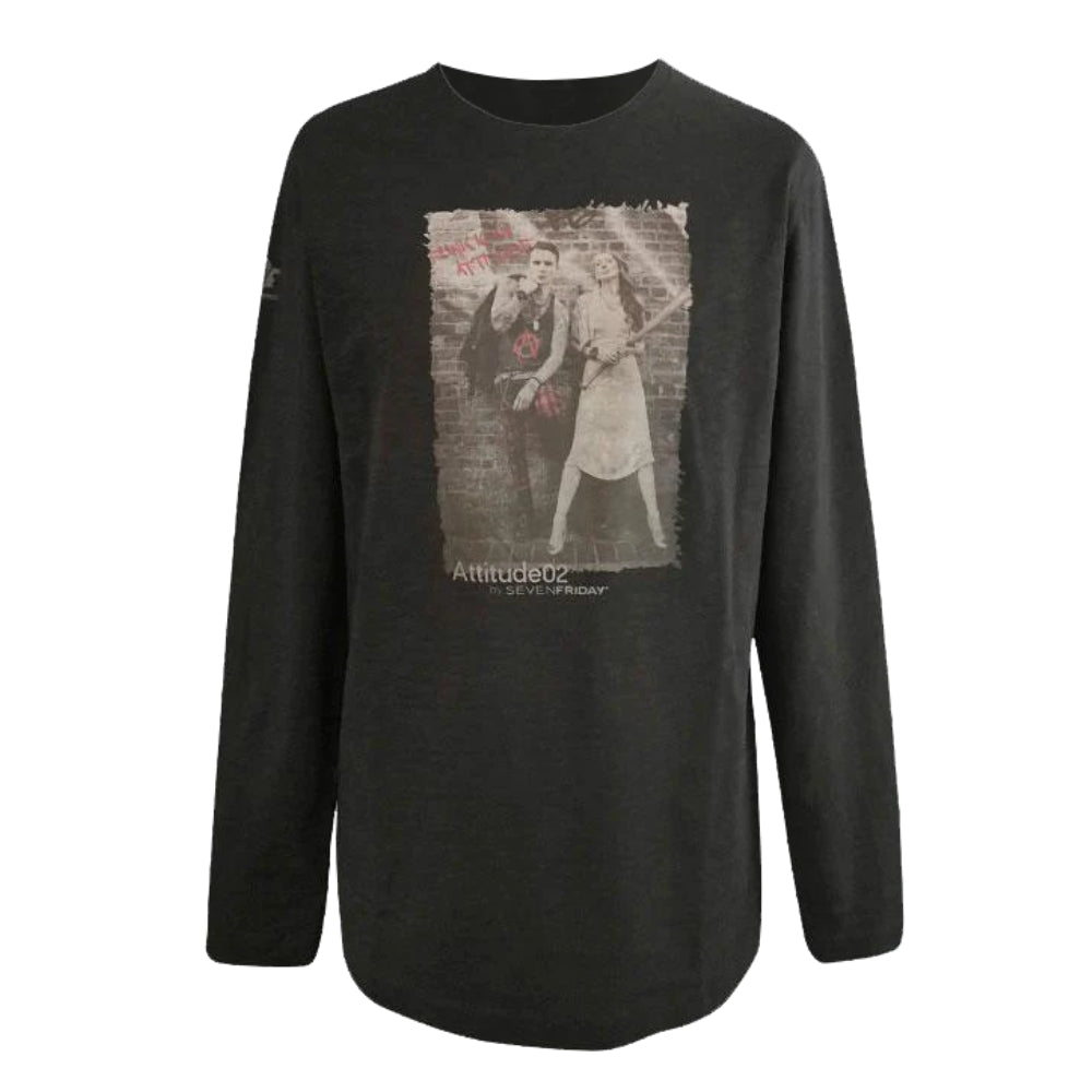 Sevenfriday Men's and Women's Black T-Shirt - SFTS-0023