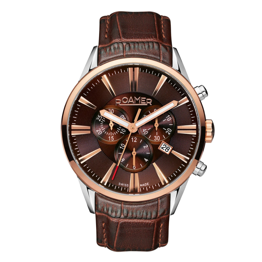 Romer Men's Quartz Watch, Brown Dial - ROA-0014