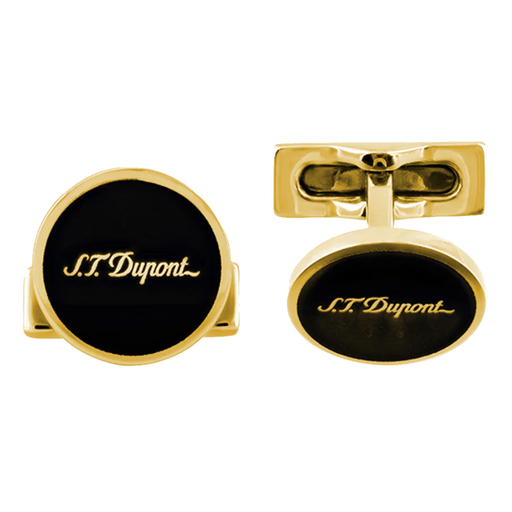 Black and gold cufflinks from ST. Dupont - STDPCF-0004