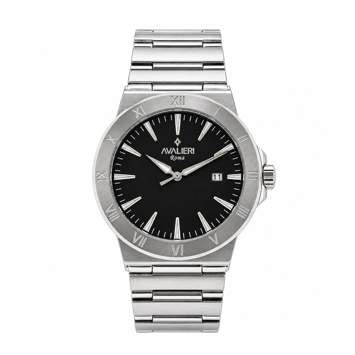 Avalieri Men's Quartz Watch with Black Dial - AV-2720D