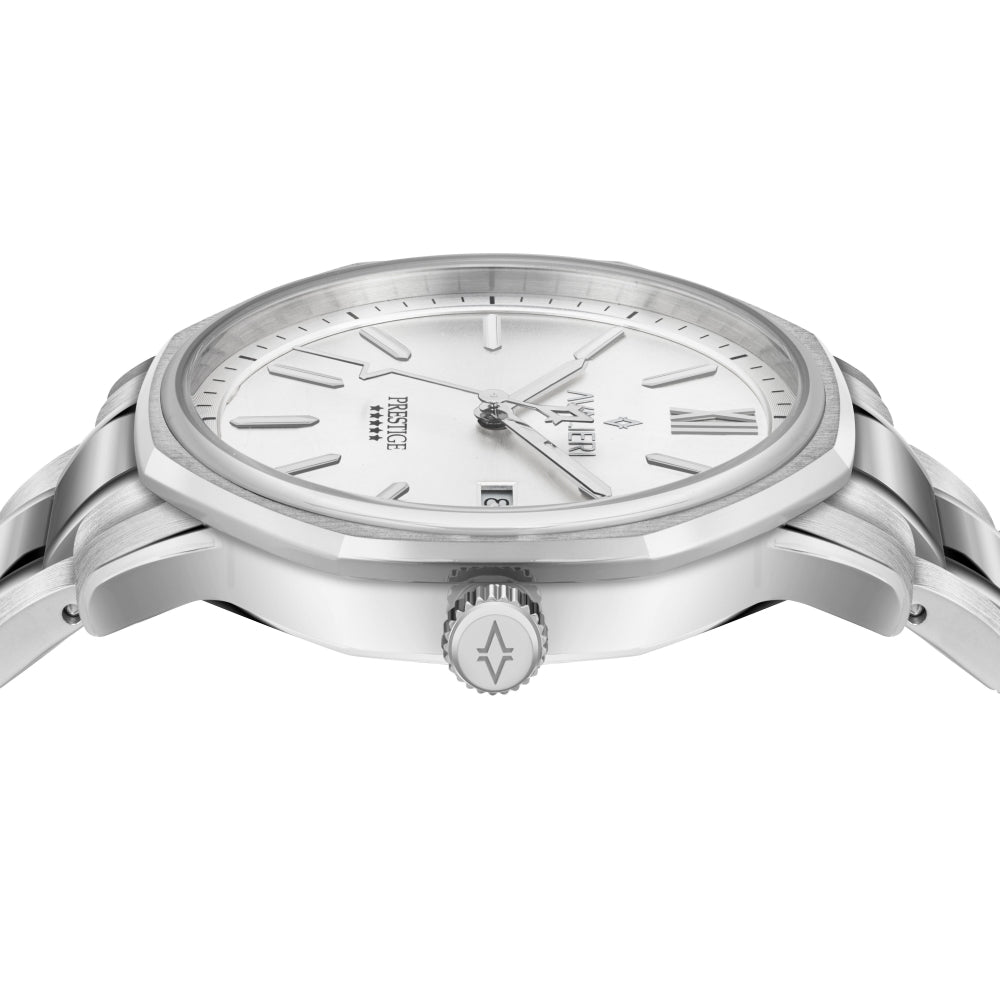 Avalieri Prestige Men's Quartz Watch with Silver Dial - AP-0143