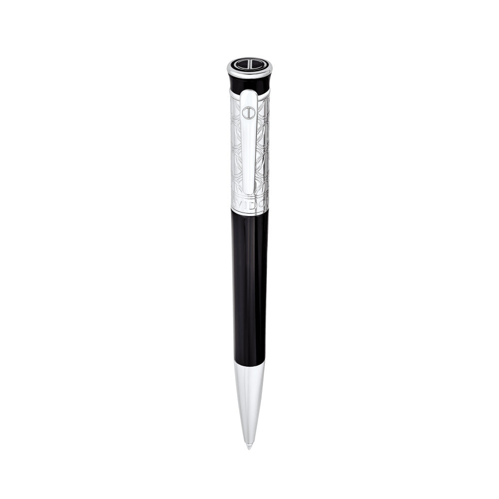قلم بولبوينت باللون الأسود وفضي من دافيدوف - DFC PN-0001(BK & SIL)