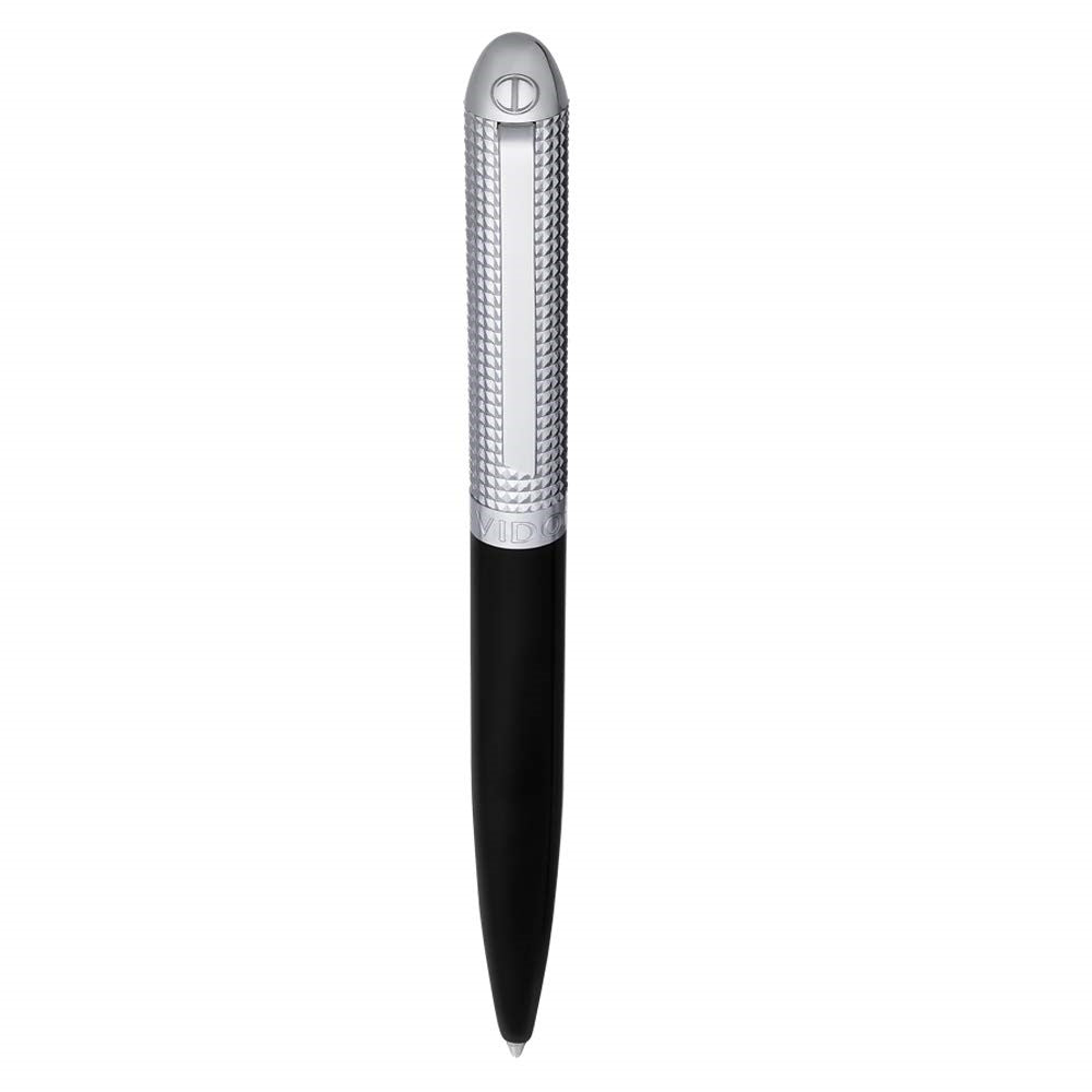 Davidoff Black and Silver Rollerball Pen - DFC PN-0005(BK &amp; SIL)