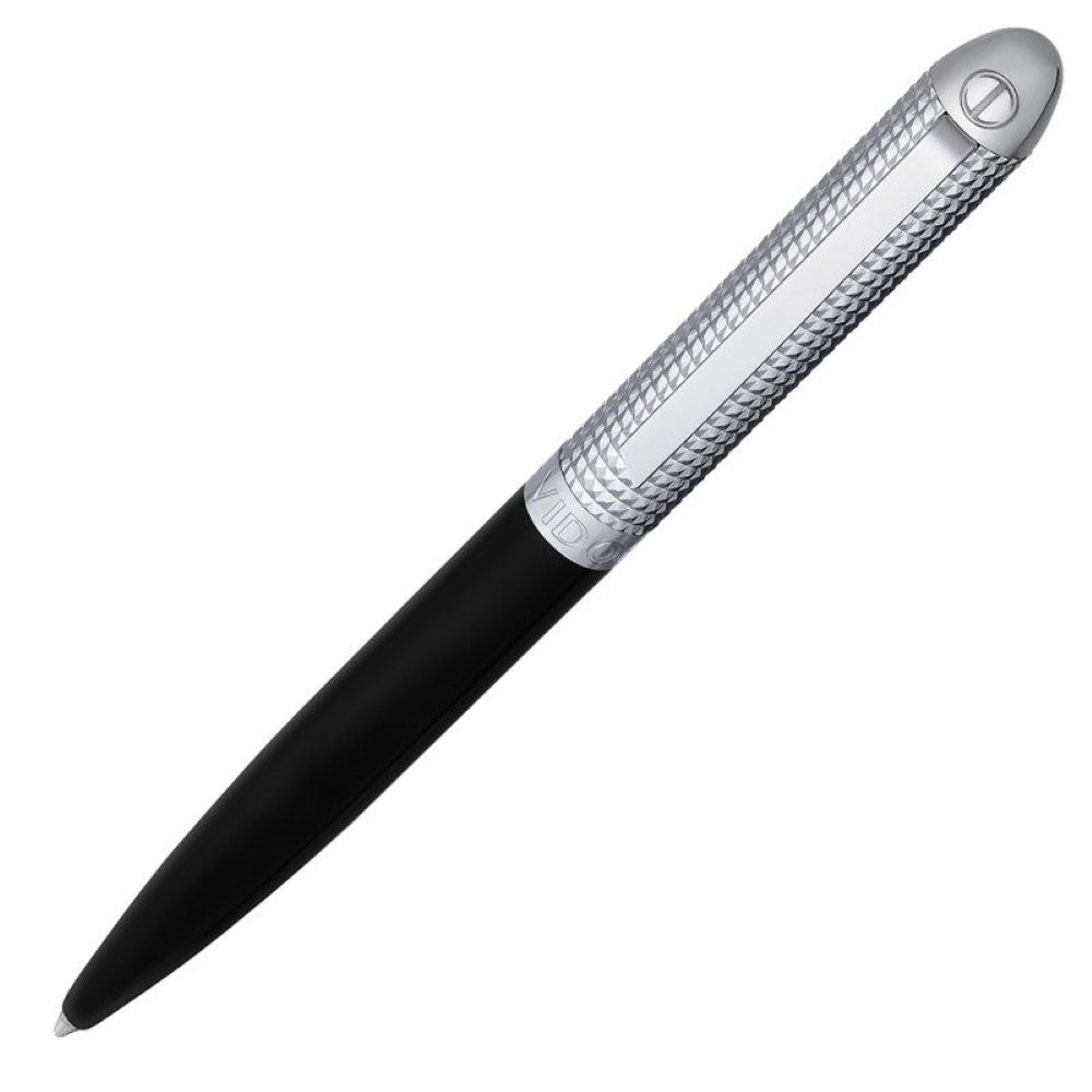 Davidoff Black and Silver Rollerball Pen - DFC PN-0005(BK &amp; SIL)
