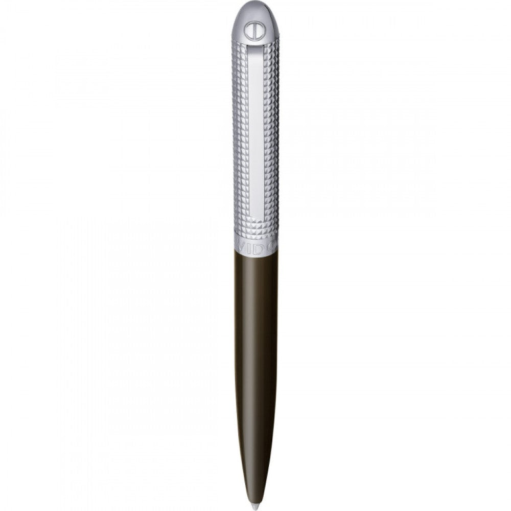 قلم بولبوينت باللون الأسود وبني من دافيدوف - DFC PN-0003(BLK & SIL)