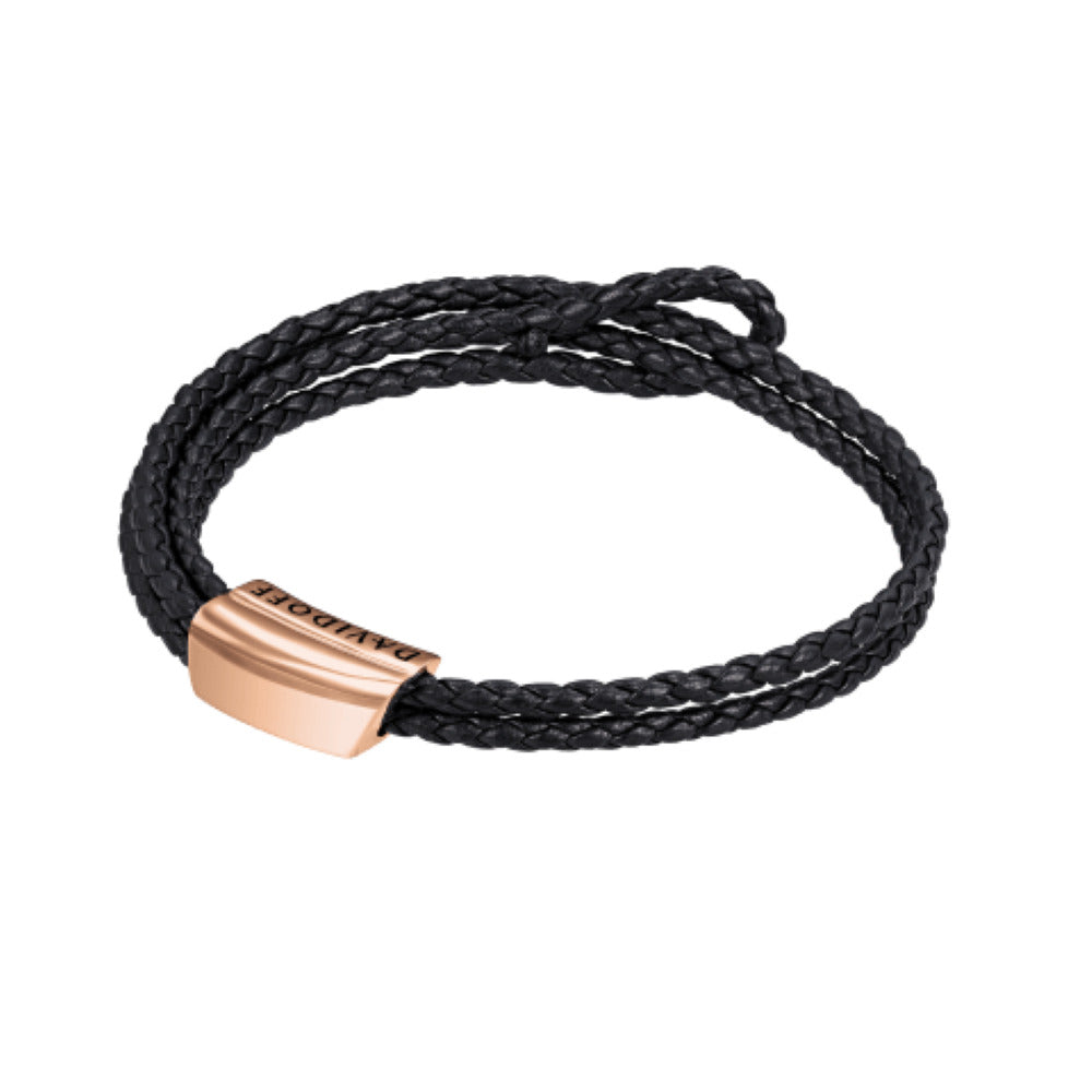 Davidoff Black and Rose Gold Bracelet - DFC BR-0004 (BK &amp; RG)