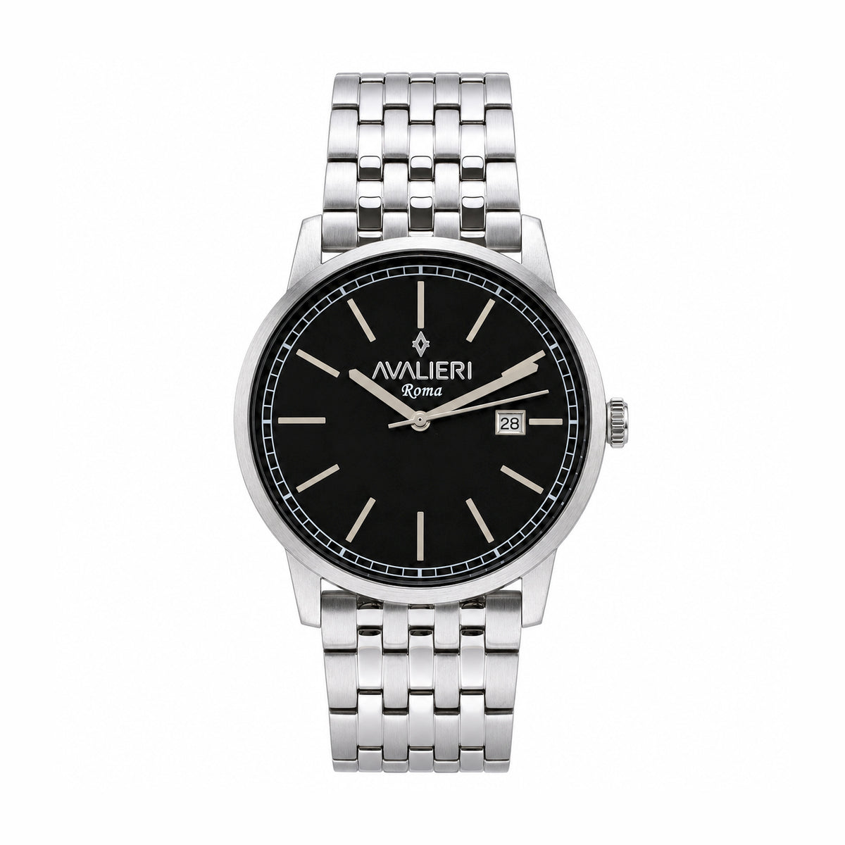 Avali Men's Quartz Watch with Black Dial - AV-2698B