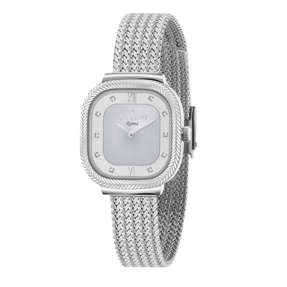 Avalieri Women's Quartz Watch with Silver Dial - AV-2623B