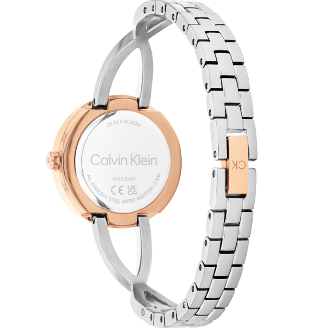 كالفن كلاين النسائية بحركة كوارتز فضي ميناء CK-0123