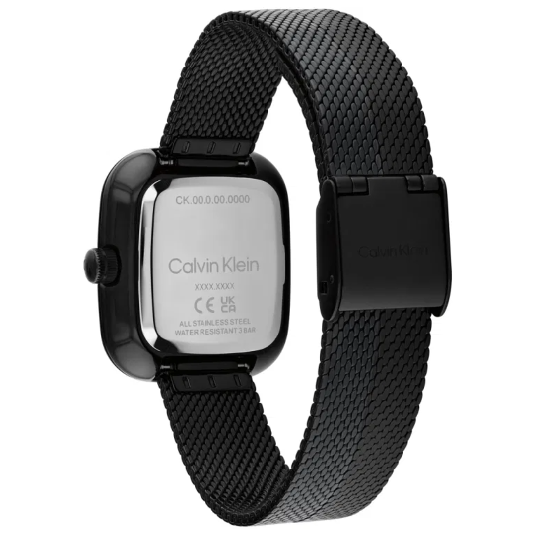 كالفن كلاين النسائية بحركة كوارتز أسود ميناء CK-0132