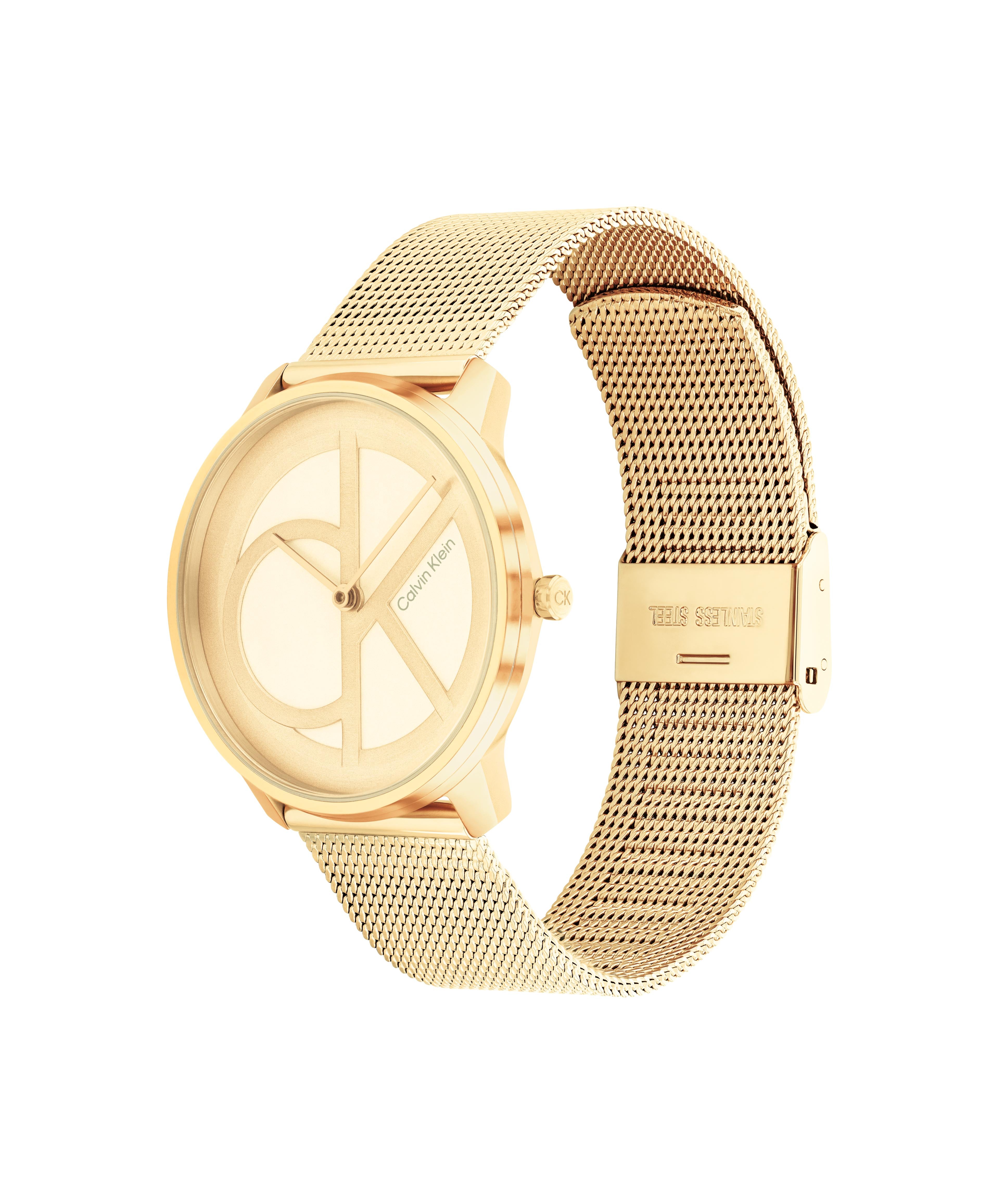 Calvin Klein Men's and Women's Quartz Movement Gold Dial CK-0018