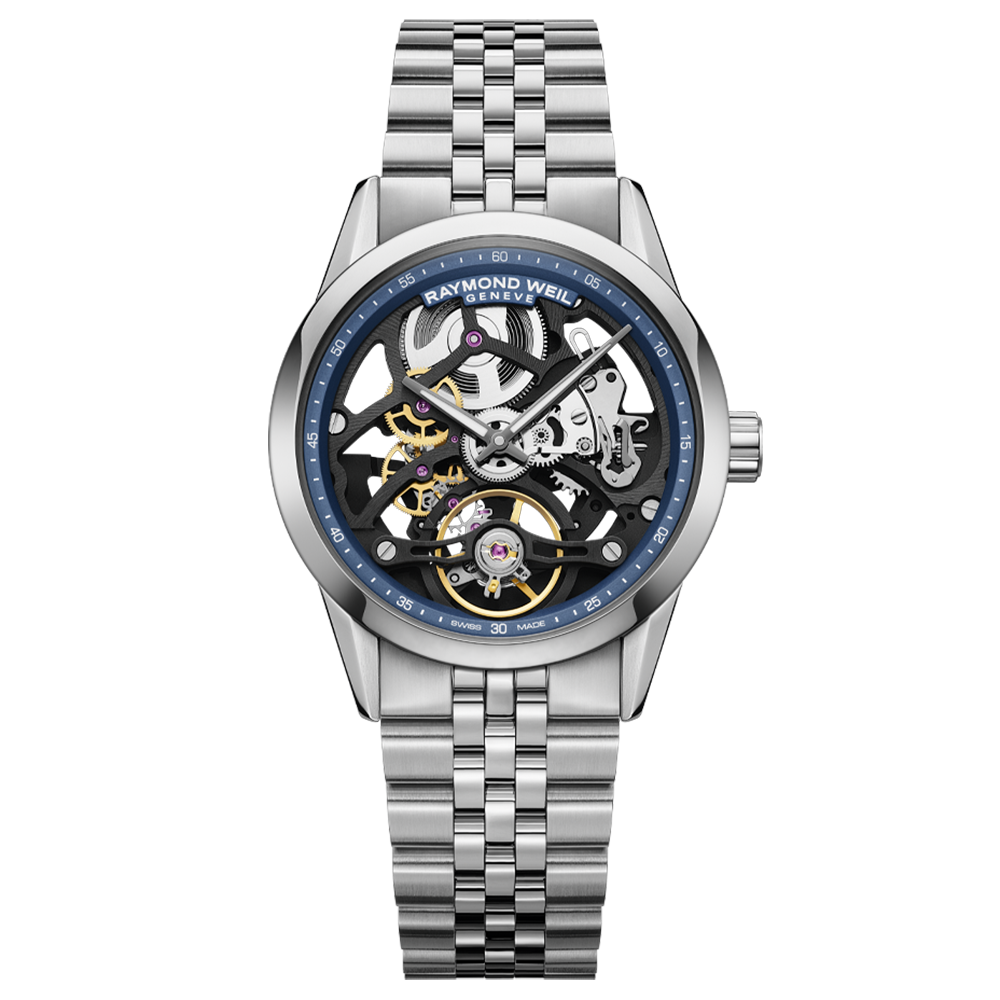 Freelancer Calibre Skeleton Automatic Men's Watch with Automatic Movement and Blue Dial RW-0346