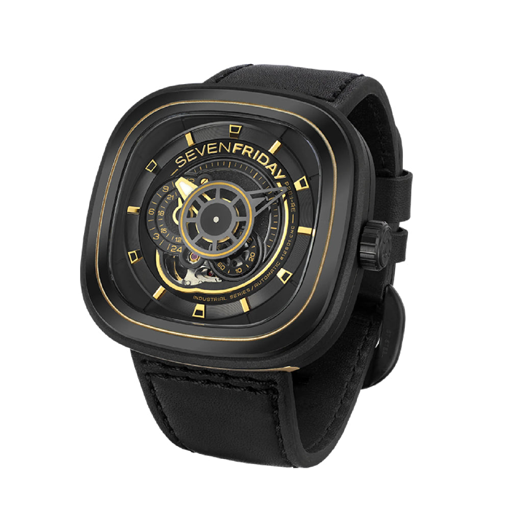 Sevenfriday Men's Automatic Movement Black Dial Watch - SF-0016