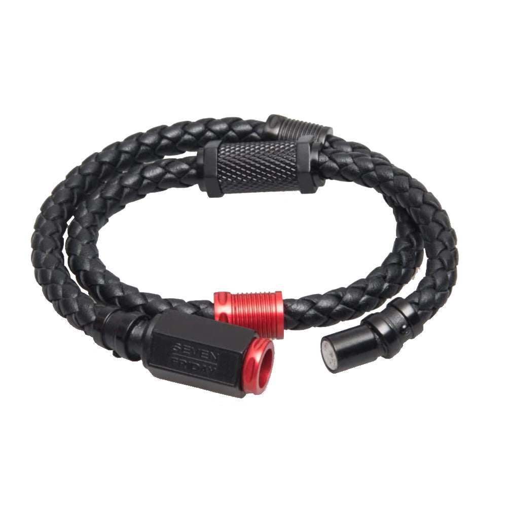 Sevenfriday Black and Red Bracelet for Men - SFBR-0008/SFBR-0007