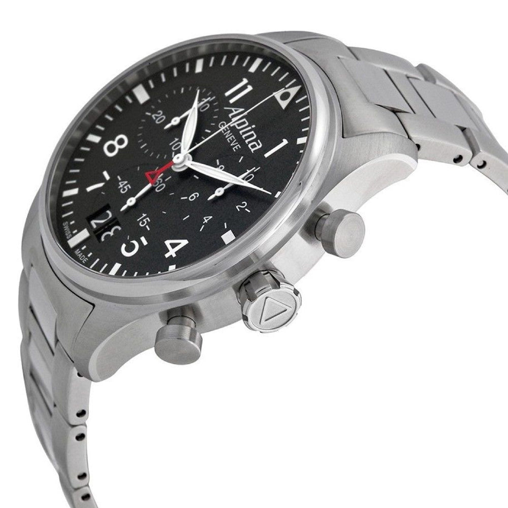 Alpina Men's Black Dial Quartz Watch - ALP-0030