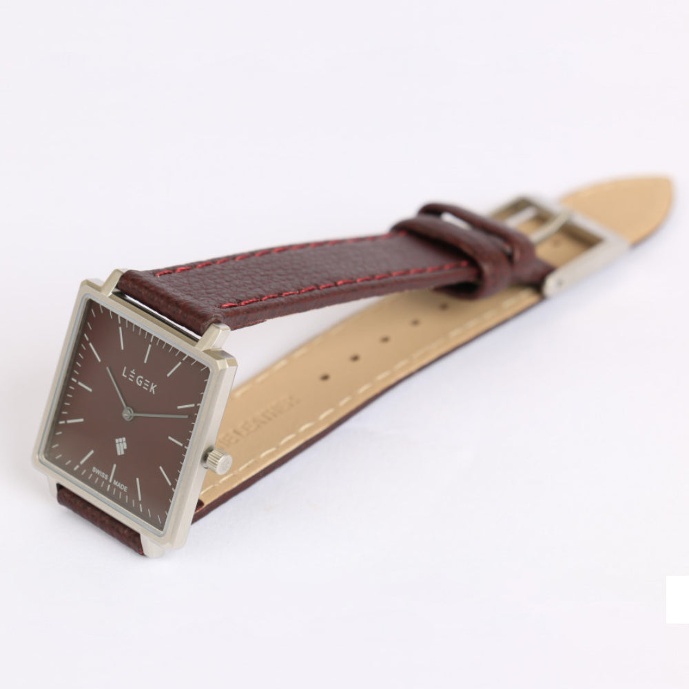 LEGIC Women's Quartz Watch, Burgundy Dial - LEG-0029