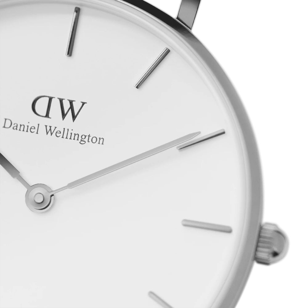 ساعة دانيال ولينغتون النسائية بحركة كوارتز ولون مينا أبيض - DW-0611