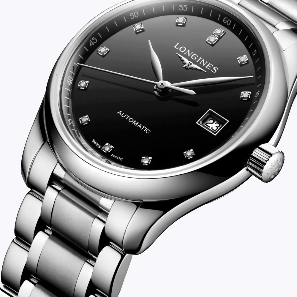 Longines Ladies Automatic Movement Black Dial Watch - LG-0022