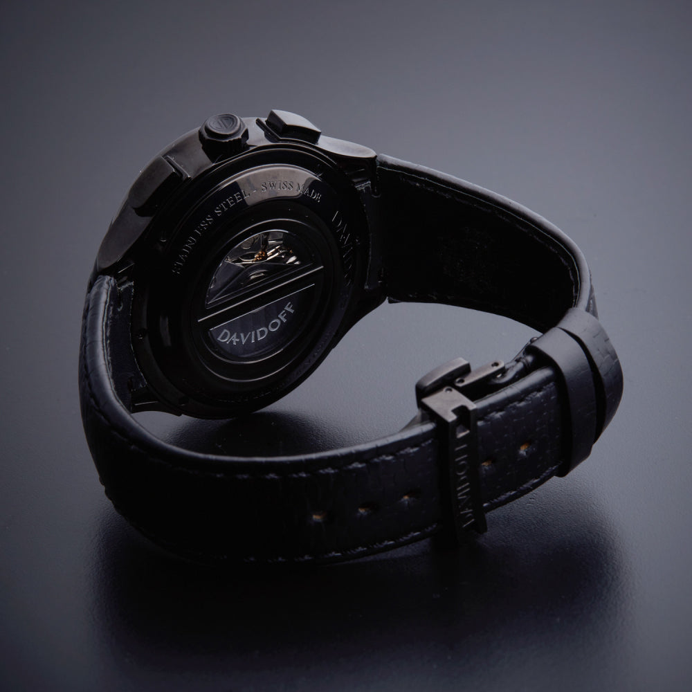 Davidoff Men's Automatic Movement Black Dial Watch - DF-20526