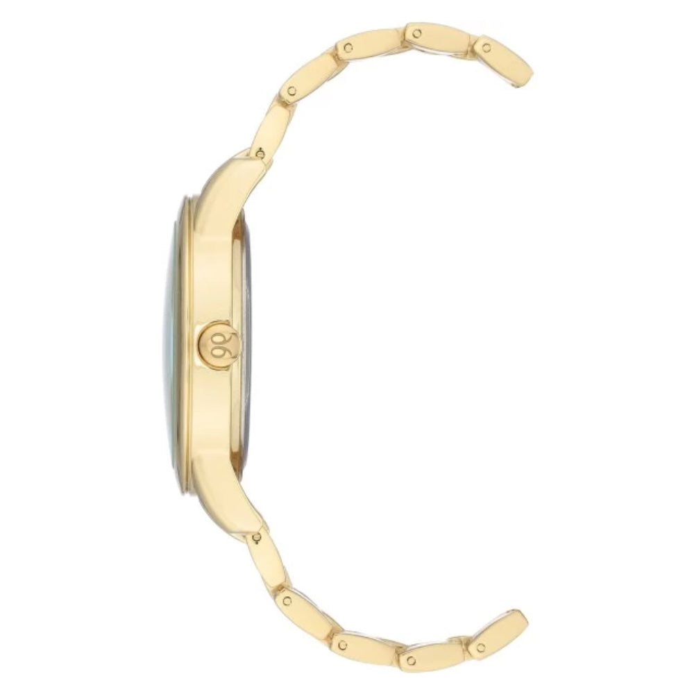 Nine West Women's Quartz Watch with Gold Dial - NW-0001