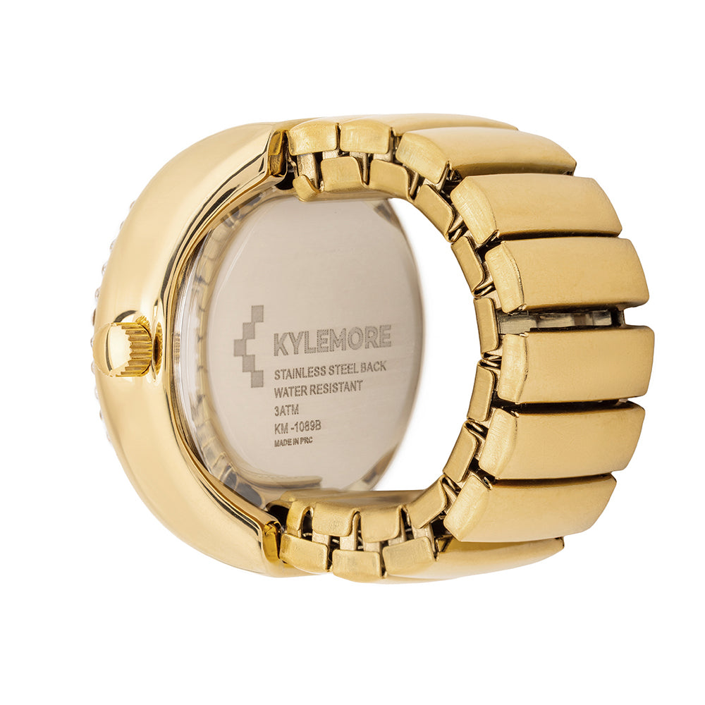 ساعة كيليمور النسائية من سبائك معدنية بلمسة رملية فضية ومينا أبيض - KM-1089B