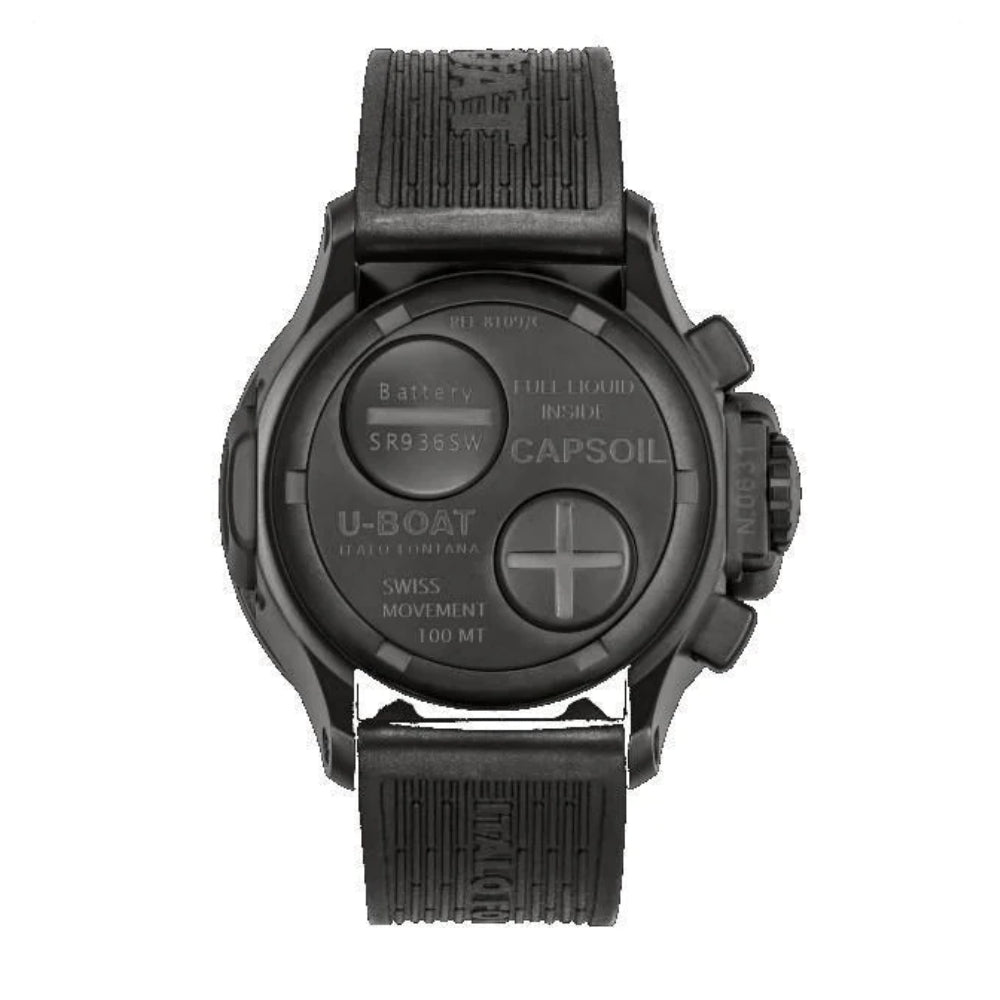 U-Boat Men's Black Dial Quartz Watch - 8109/C