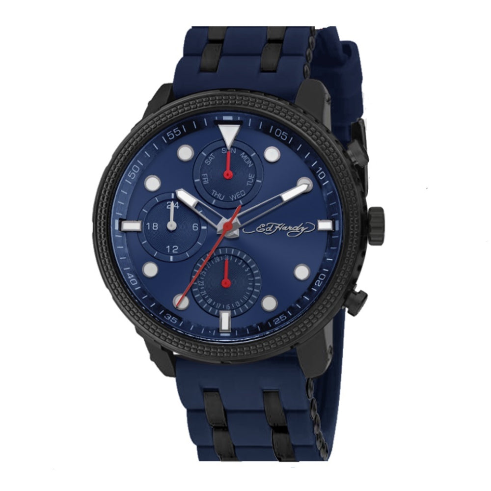 Ed Hardy Men's Quartz Watch with Blue Dial - EDH-0005