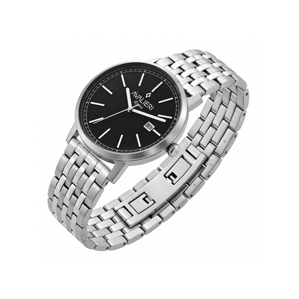 Avali Men's Quartz Watch with Black Dial - AV-2698B