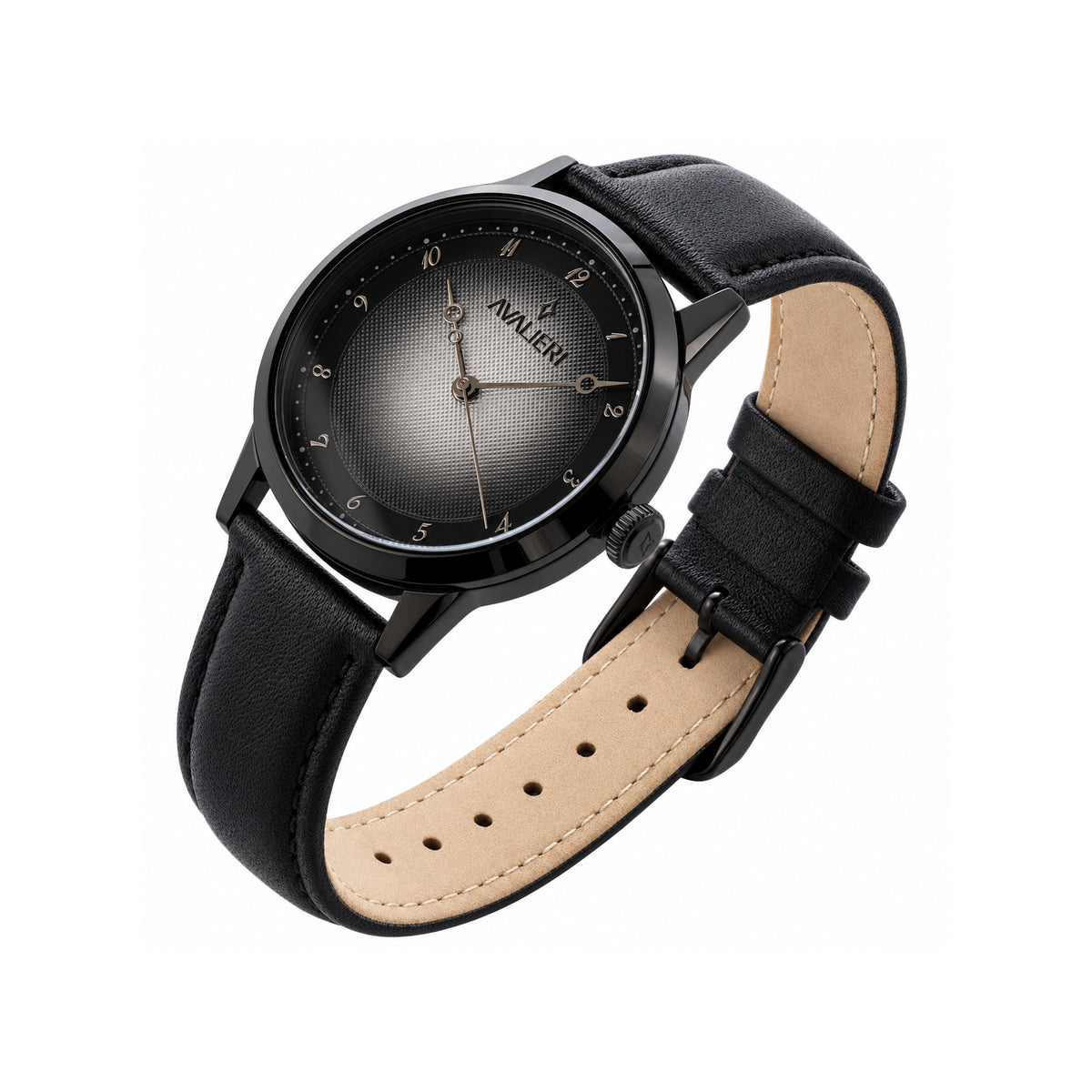 Avalieri Men's Quartz Watch with Black Dial - AV-2669B
