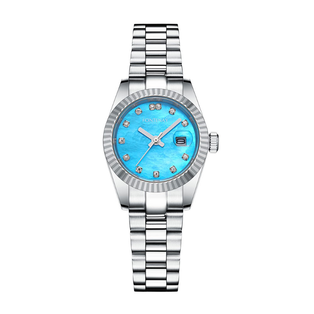 Fontenay Paris Women's Quartz Watch with Blue Pearl Dial - FNT-0038