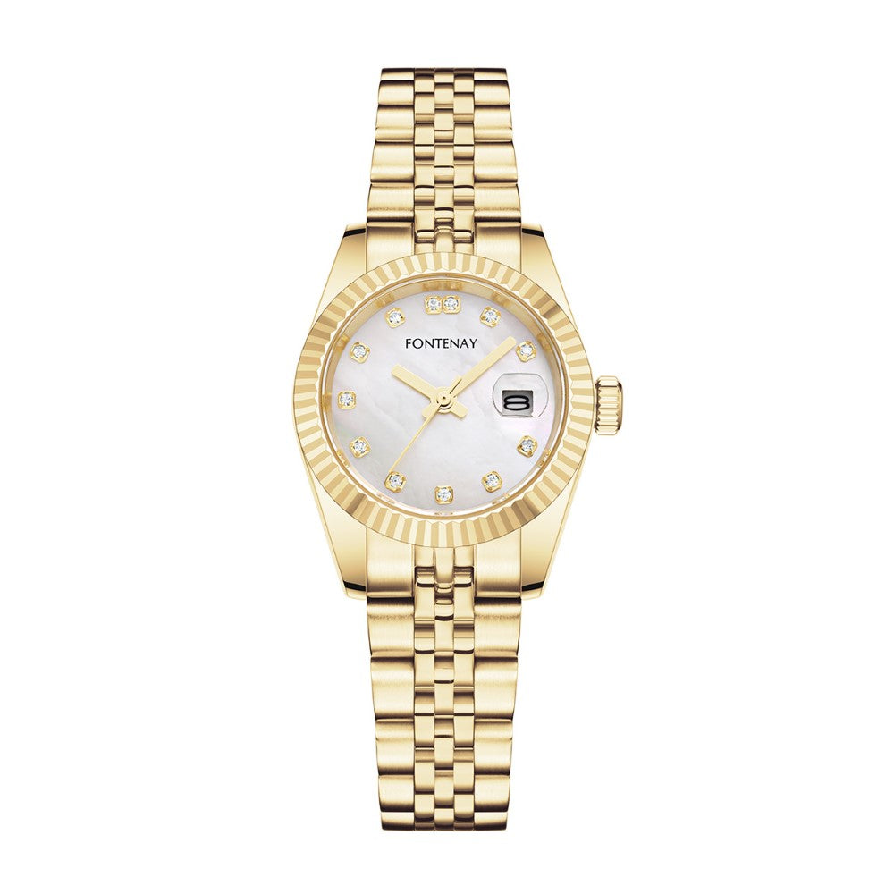 Fontenay Paris Women's Quartz Watch with Pearly White Dial - FNT-0042
