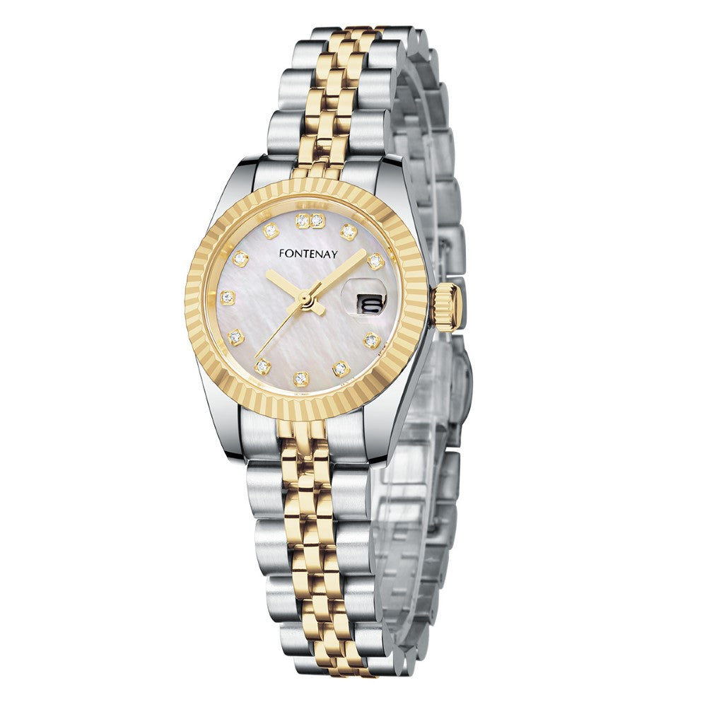 Fontenay Paris Women's Quartz Watch with Pearly White Dial - FNT-0040