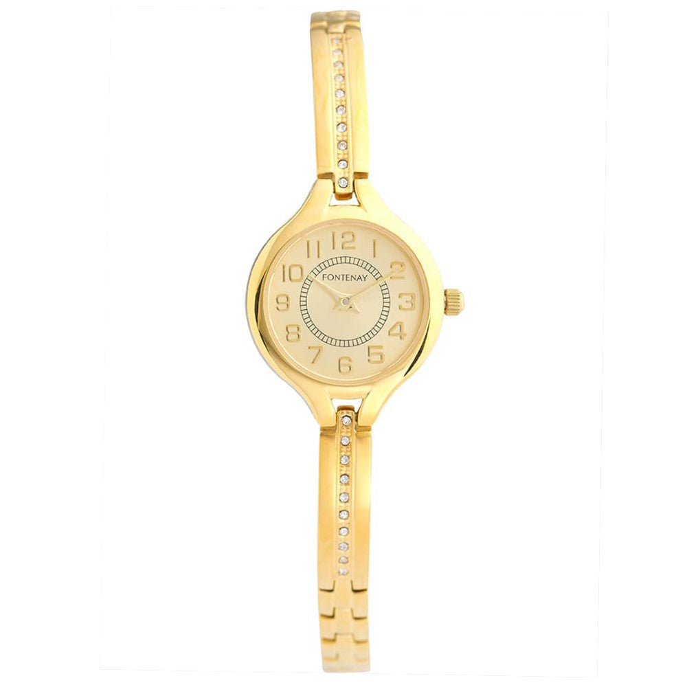 Fontenay Paris Women's Quartz Watch with Gold Dial - FNT-0004
