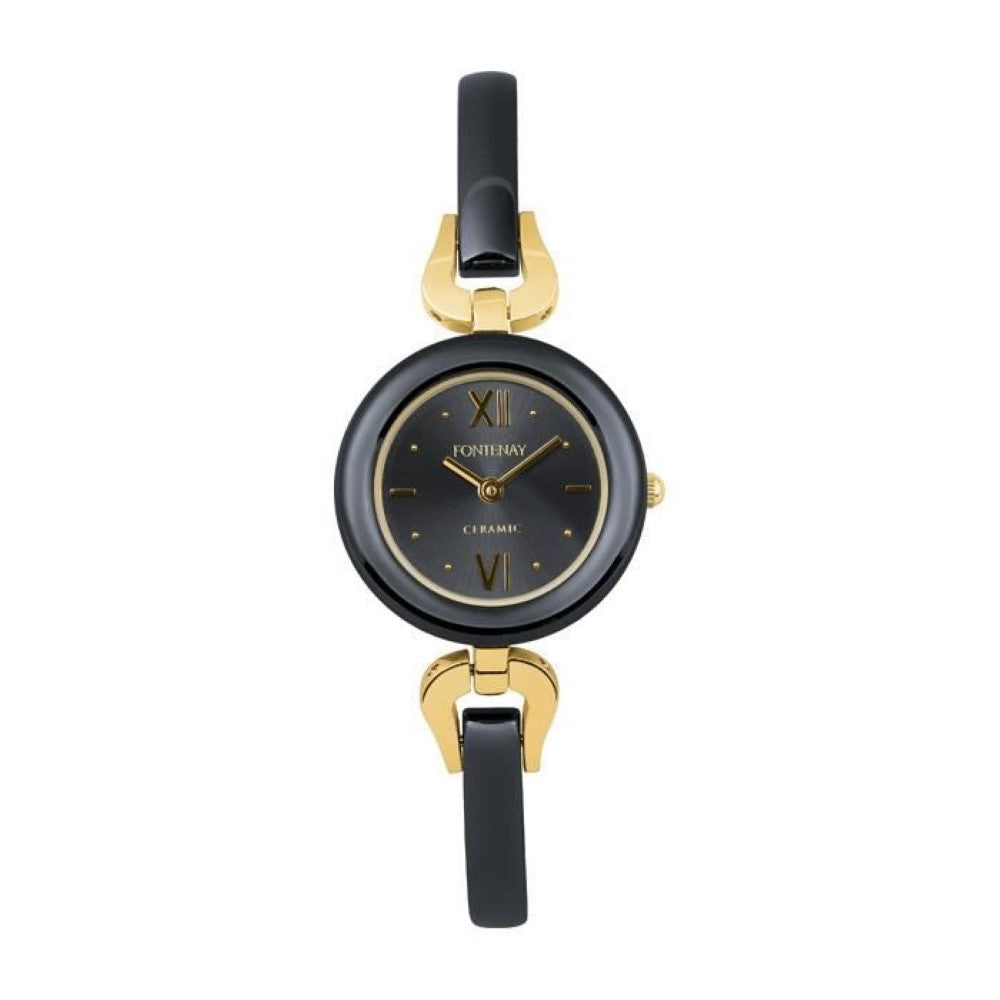 Fontenay Paris Women's Quartz Watch with Black Dial - FNT-0019