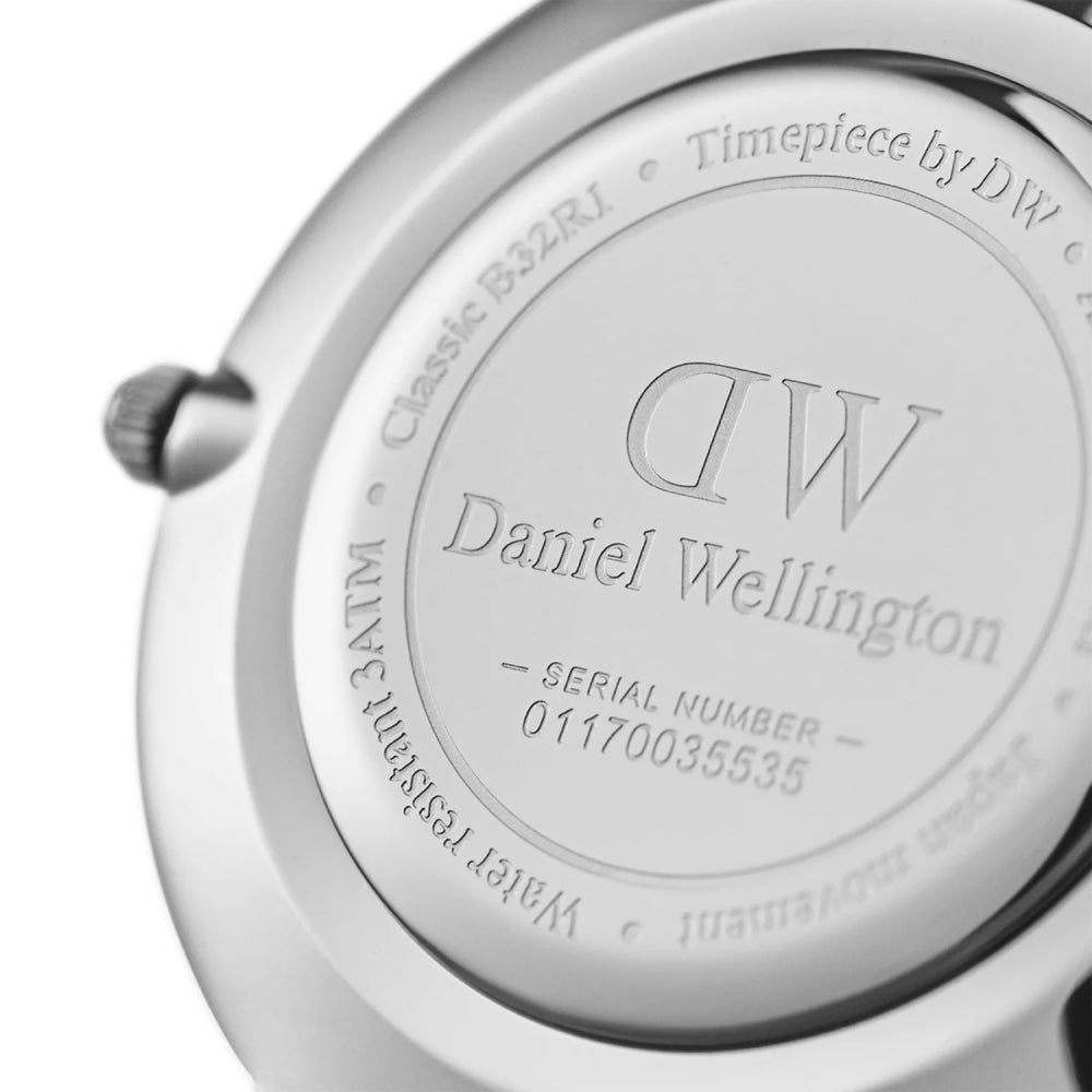 ساعة دانيال ولينغتون النسائية بحركة كوارتز ولون مينا أبيض - DW-1248
