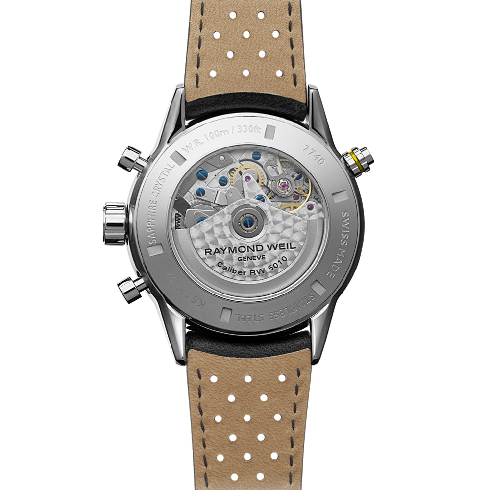 Men's watch, automatic movement, black dial - RW-0084