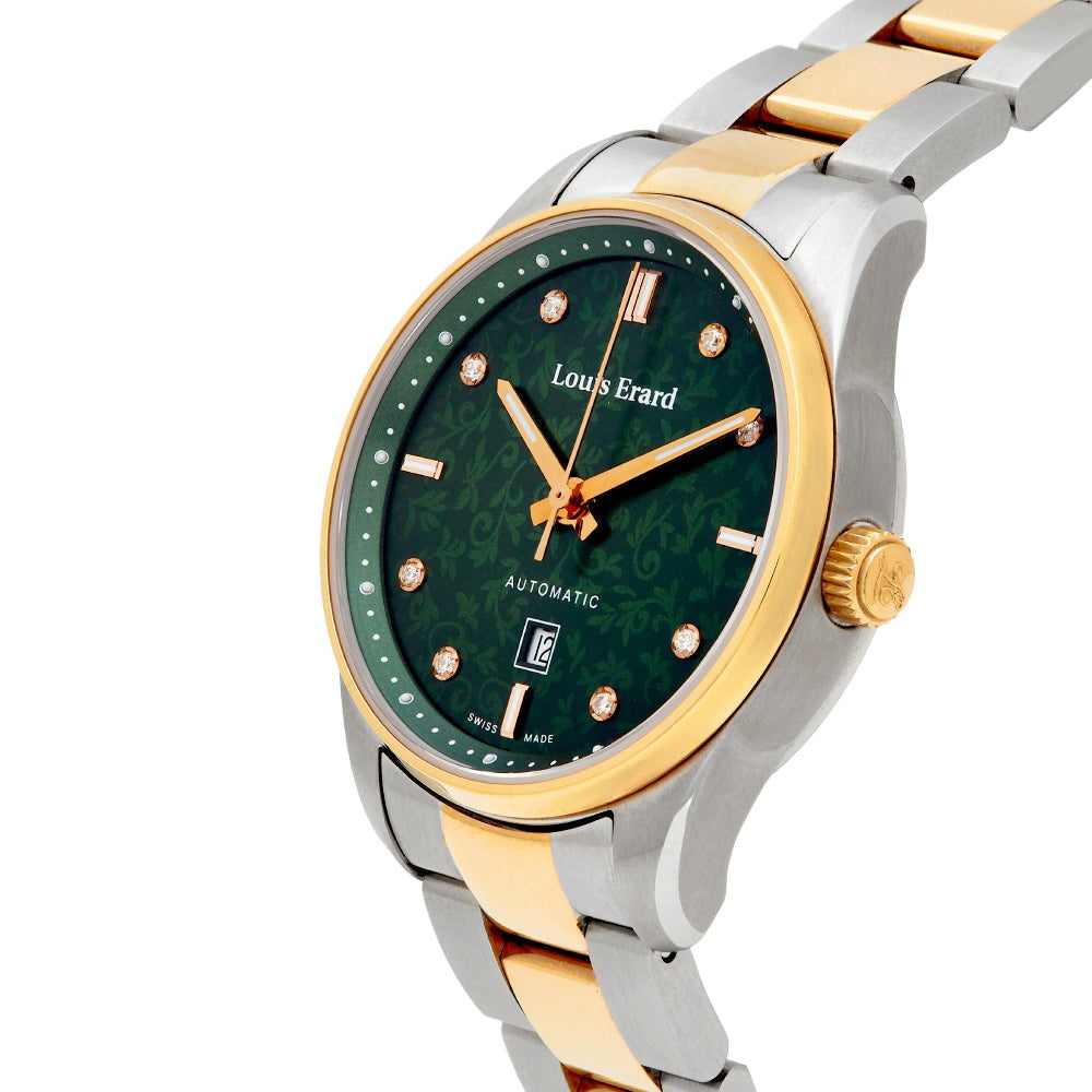 Women's watch, automatic movement, green dial - LE-0038