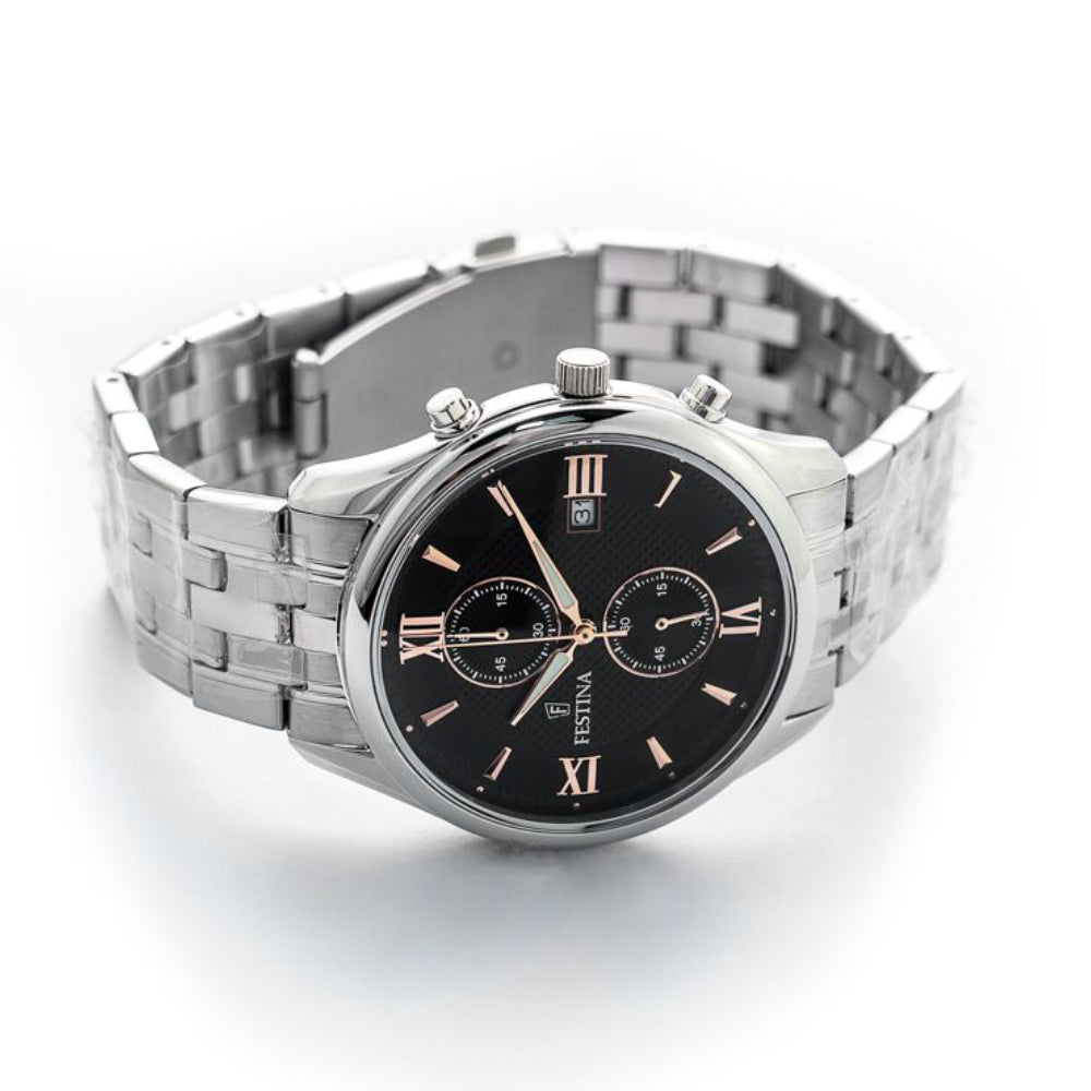 Festina Men's Black Dial Quartz Watch - F6854/7