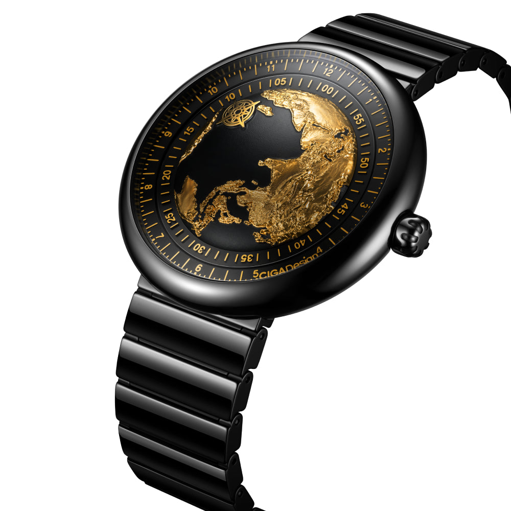 CIGA Design Men's Automatic Movement Black Dial Watch - CIGA-0003